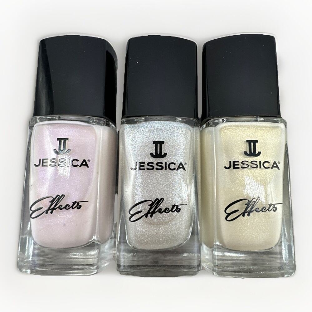 Jessica Effects Nail Lacquer Polish, Set Of 3 Shimmer Colors {154}